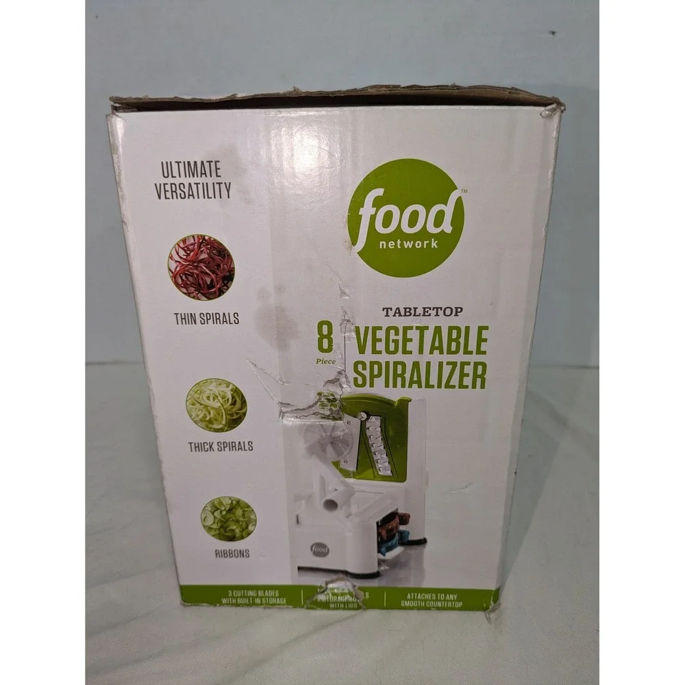 NIB Food Network Vegetable Spiralizer 8-Piece Tabletop Kitchen Gadget‎ Appliance
